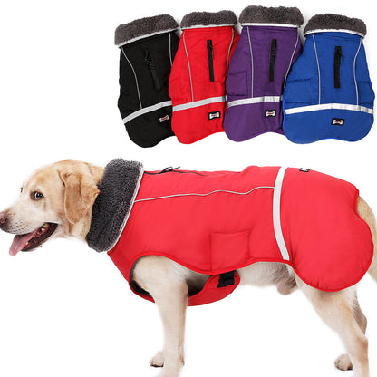 Waterproof Dog Coat for Large Dogs – Reflective Insulated Winter Jacket