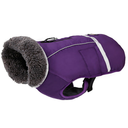 Waterproof Dog Coat for Large Dogs – Reflective Insulated Winter Jacket