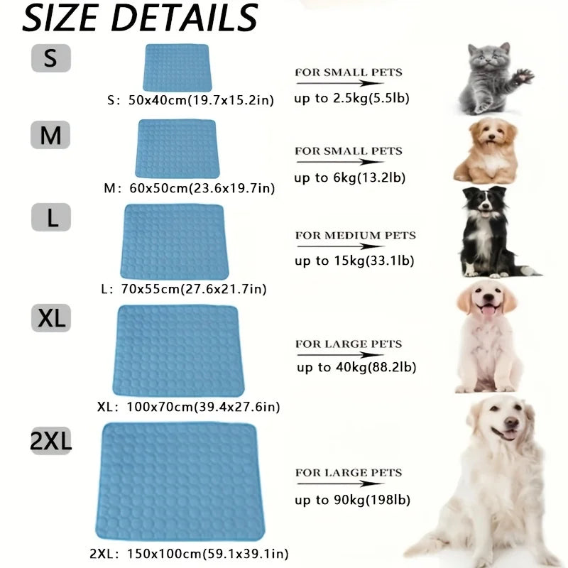 Cooling Dog Mat – Self-Cooling Pet Bed for Summer Comfort