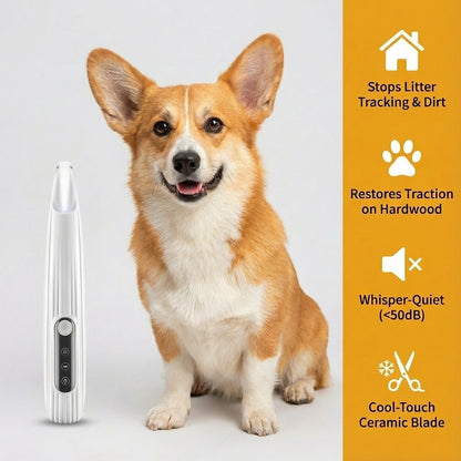 PawTrimmer Max™ Silent Dog Paw Trimmer | Low-Noise Pet Grooming Tool for Safe Paw Care