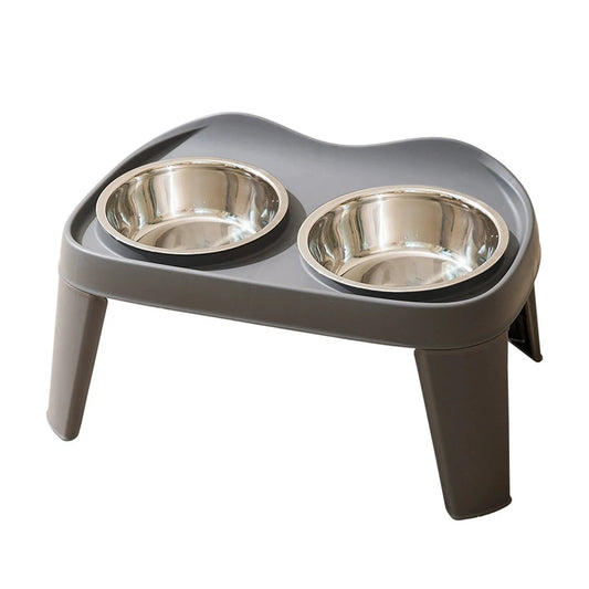 One-Piece Folding Elevated Dog Bowl – Double Feeder for Medium & Large Dogs, Golden Retriever Pet Feeding Bowl