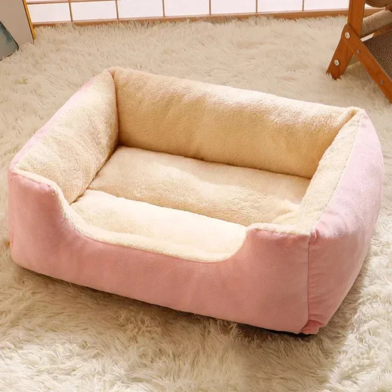 Calming Plush Cat Bed – Ultra Soft Warm Donut Nest for Cats & Small Dogs
