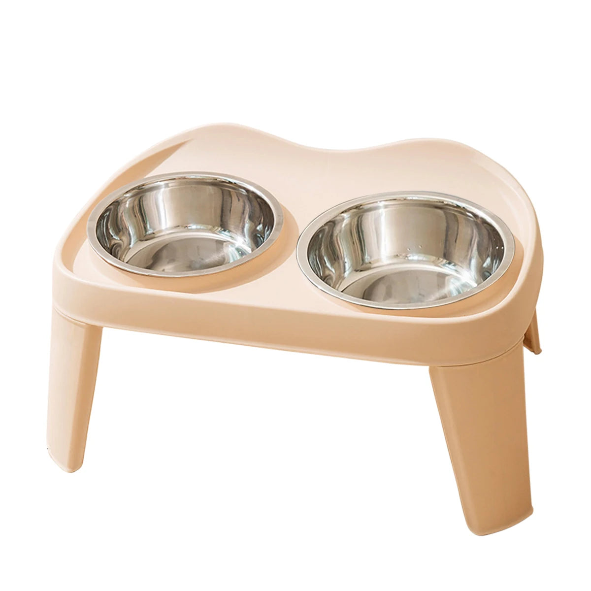 One-Piece Folding Elevated Dog Bowl – Double Feeder for Medium & Large Dogs, Golden Retriever Pet Feeding Bowl