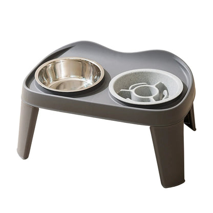 One-Piece Folding Elevated Dog Bowl – Double Feeder for Medium & Large Dogs, Golden Retriever Pet Feeding Bowl